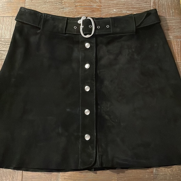 Zara Mod Suede Belted A Line Mini Skirt🖤 - Picture 5 of 11